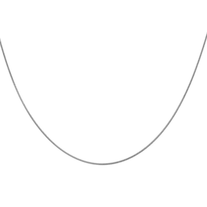 Round Snake Chain 16 Inch in 9K White Gold 7586185 1