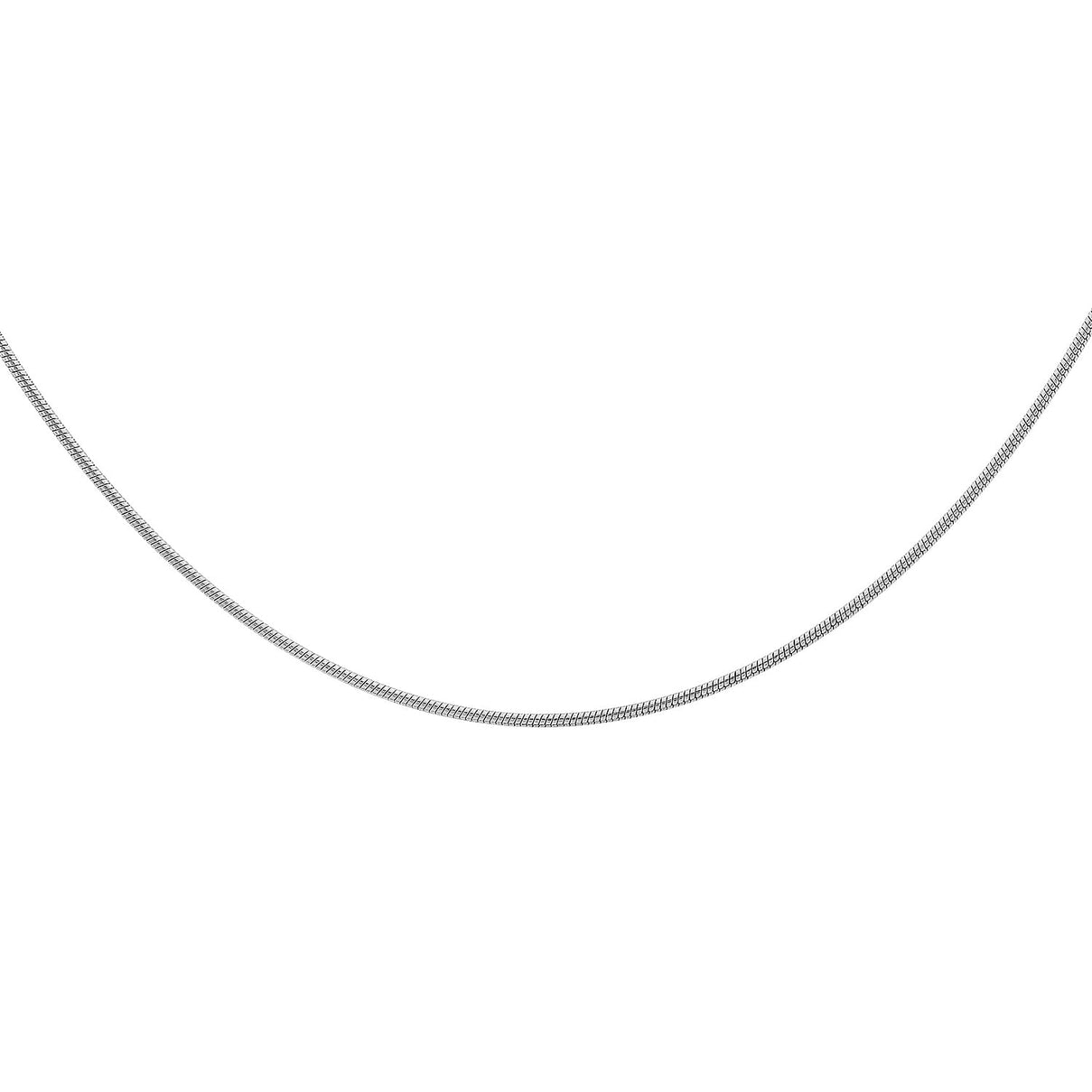 Round Snake Chain 16 Inch in 9K White Gold 7586185 3