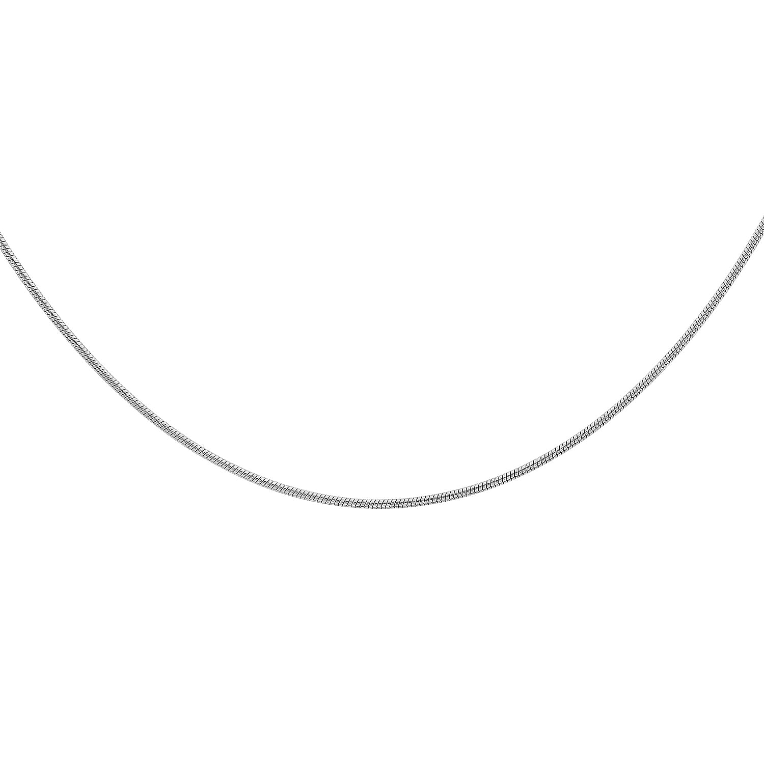 Round Snake Chain 16 Inch in 9K White Gold 7586185 3