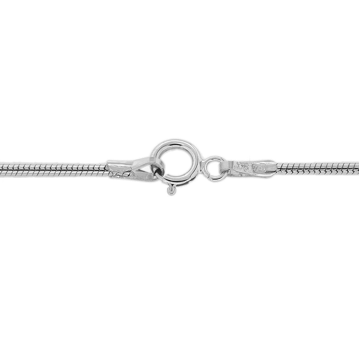 Round Snake Chain 16 Inch in 9K White Gold 7586185 4