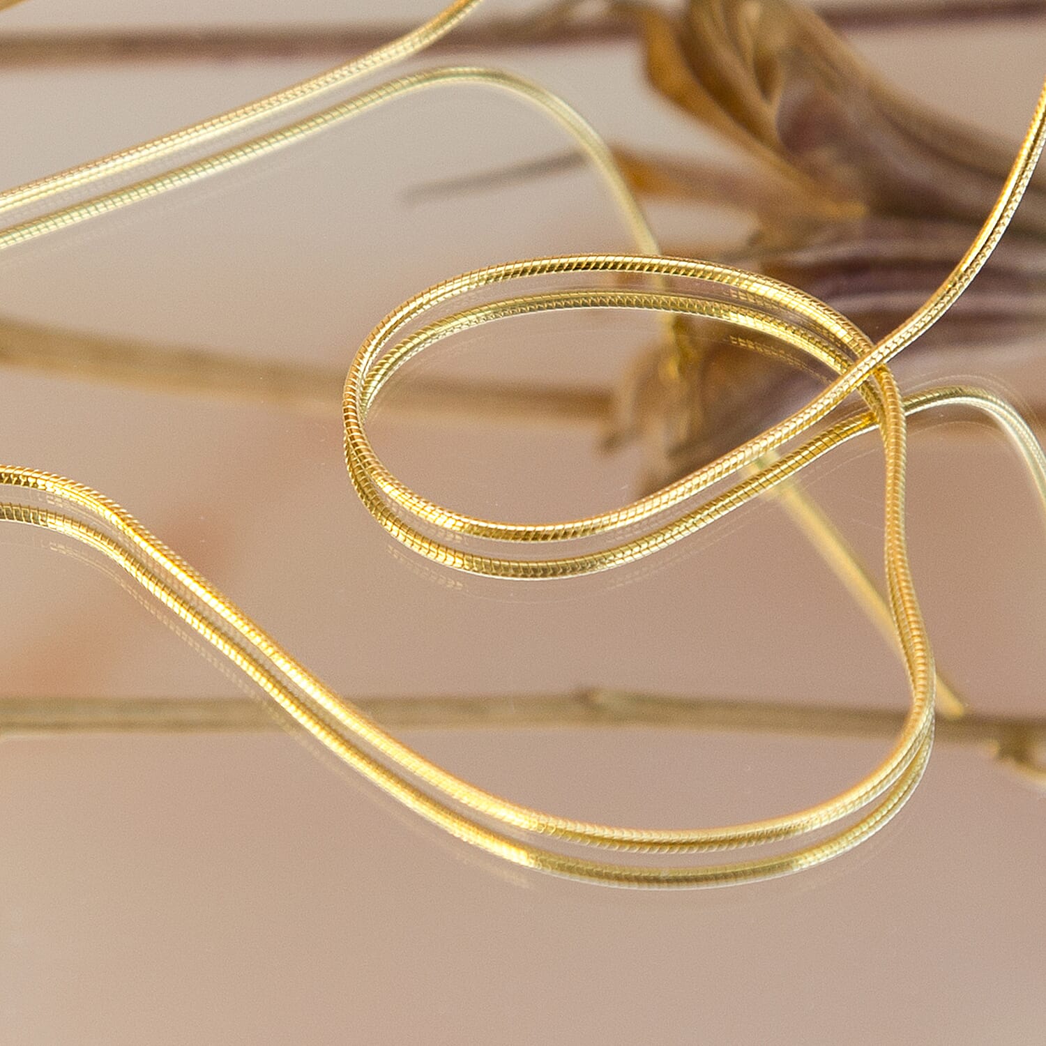 Round Snake Chain 16 Inch in 9K Yellow Gold 7575486 3