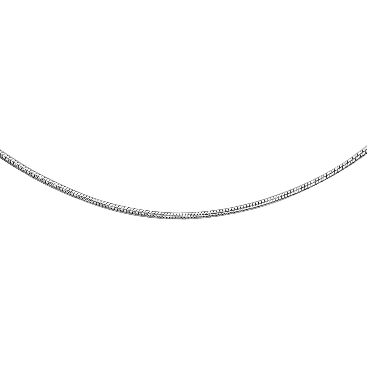 Round Snake Chain 18 Inch in 14K White Gold 7570409 0
