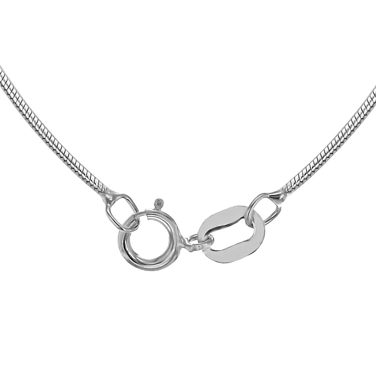 Round Snake Chain 18 Inch in 14K White Gold 7570409 3