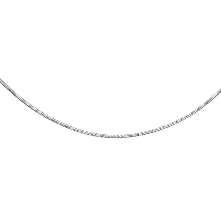 Round Snake Chain 18 Inch in 9K White Gold 7586115 1