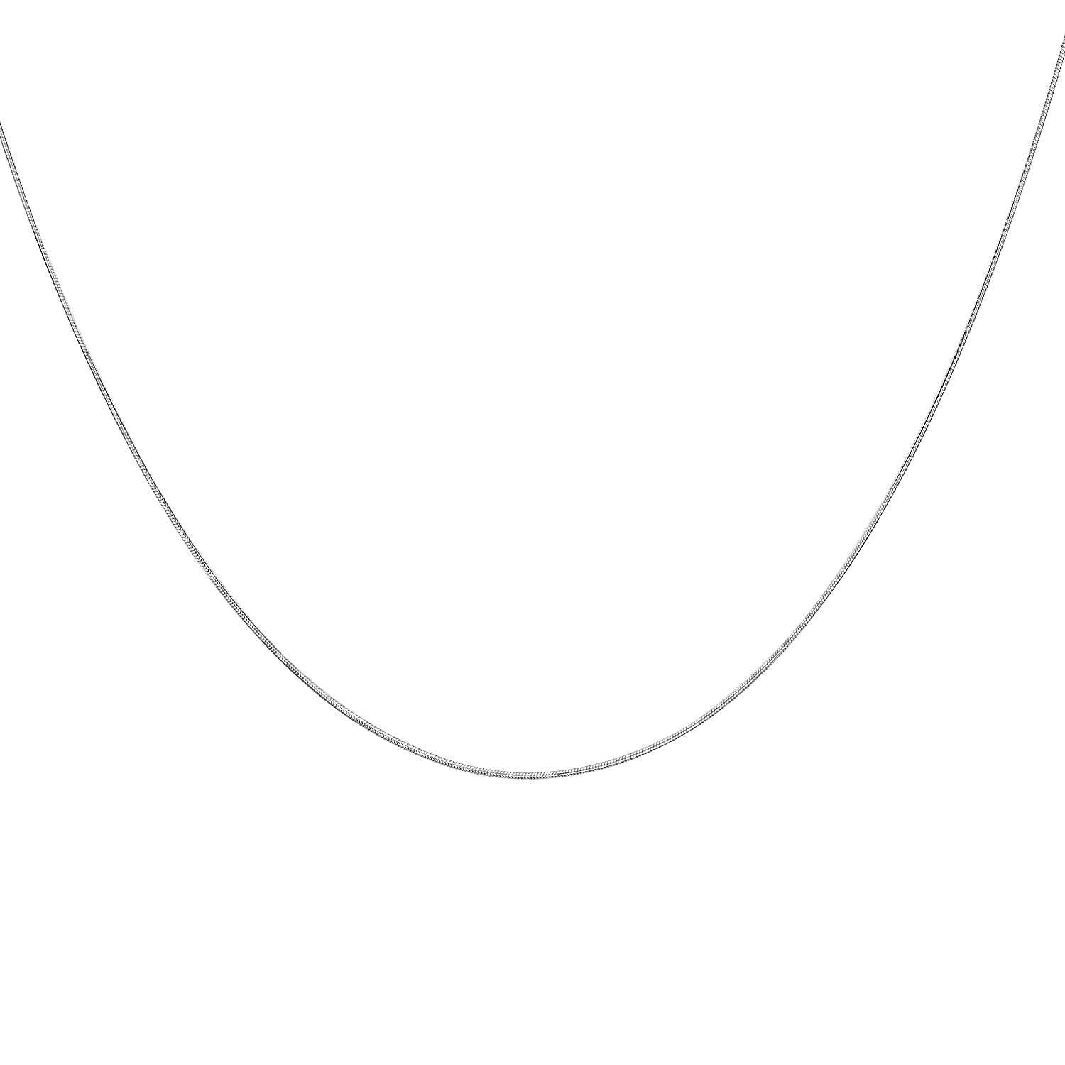 Round Snake Chain 18 Inch in 9K White Gold 7587949 0