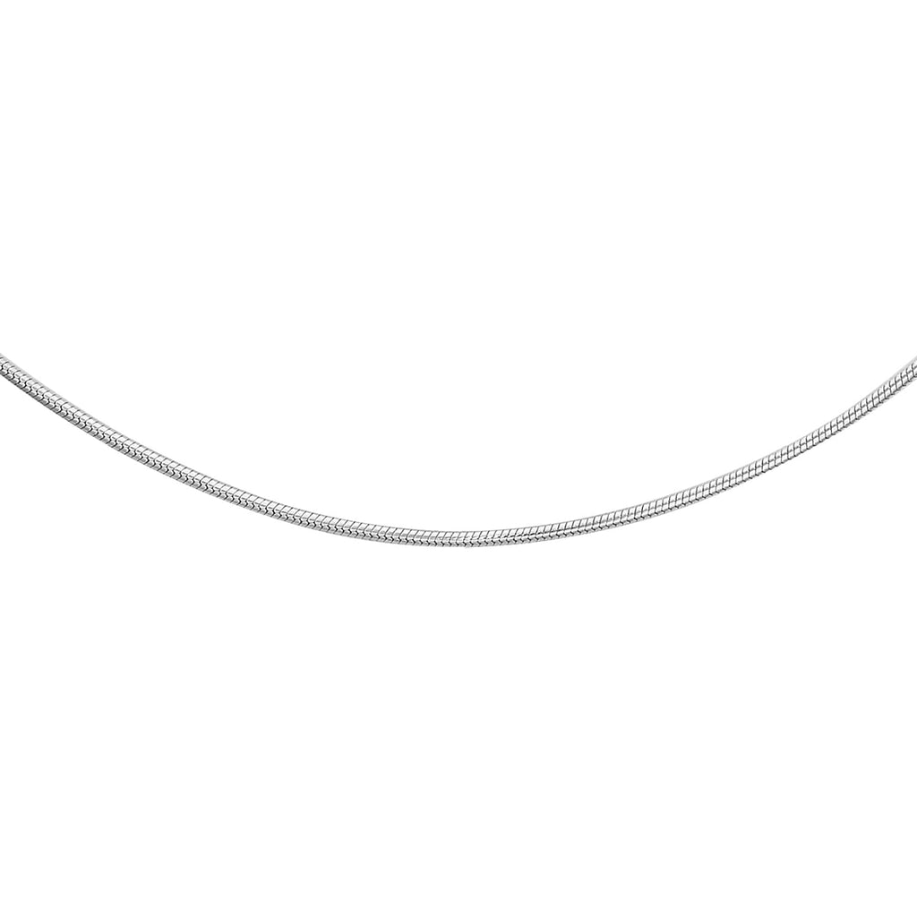 9K White Gold  Chain (Size - 18),  Gold Wt. 1.9 Gms