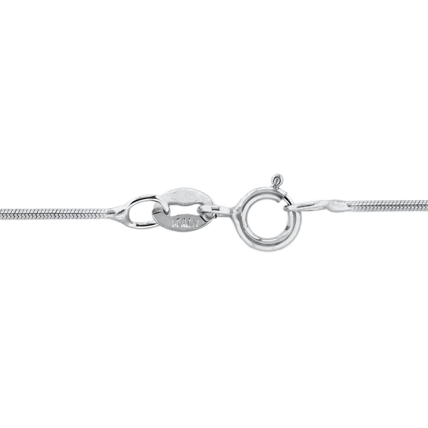 Round Snake Chain 18 Inch in 9K White Gold 7587949 4