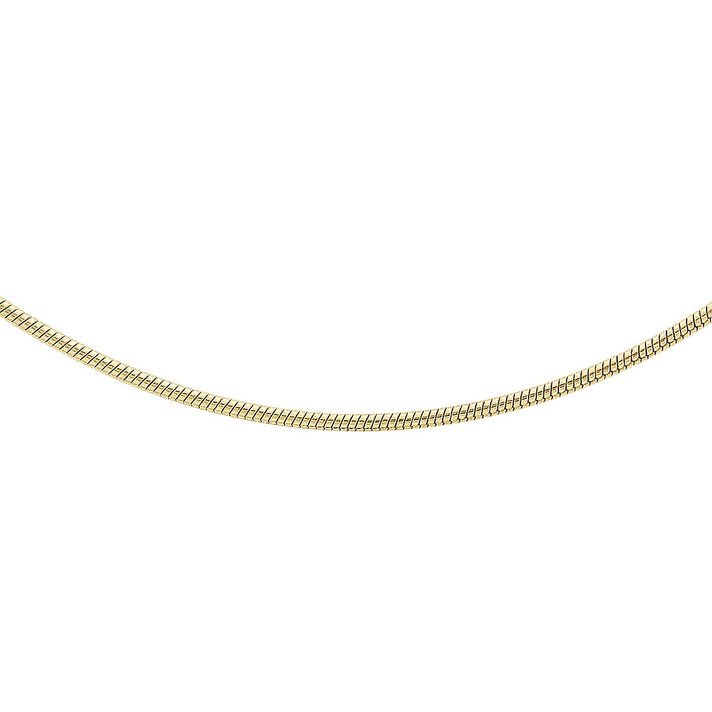 Round Snake Chain 18 Inch in 9K Yellow Gold 7575455 1