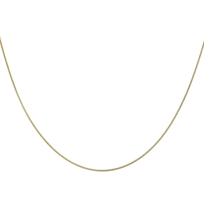 Round Snake Chain 18 Inch in 9K Yellow Gold 7575455 2