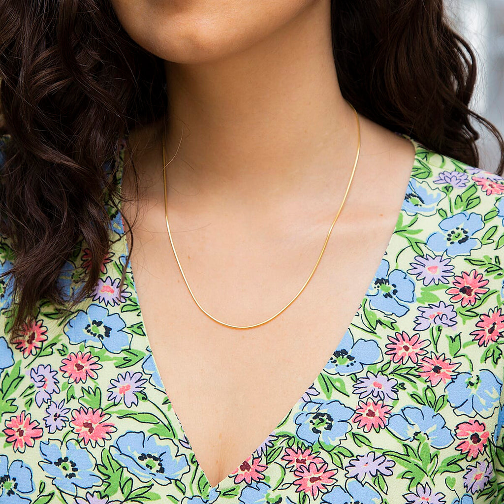 9K Yellow Gold  Chain (Size - 18),  Gold Wt. 2.6 Gms