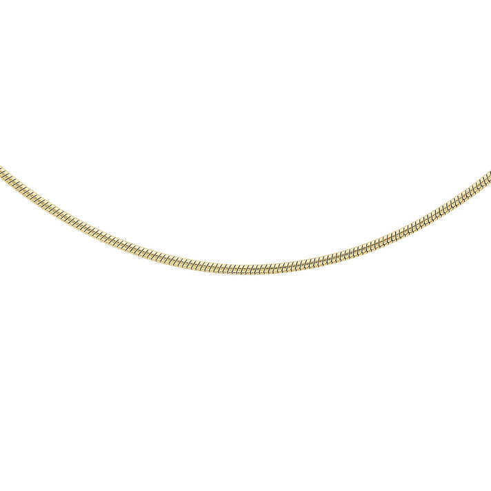 Round Snake Chain 18 Inch in 9K Yellow Gold 7575563 1