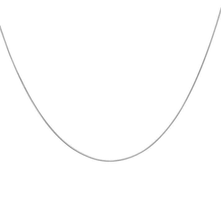 Round Snake Chain 20 Inch in 9K White Gold 7587966 1