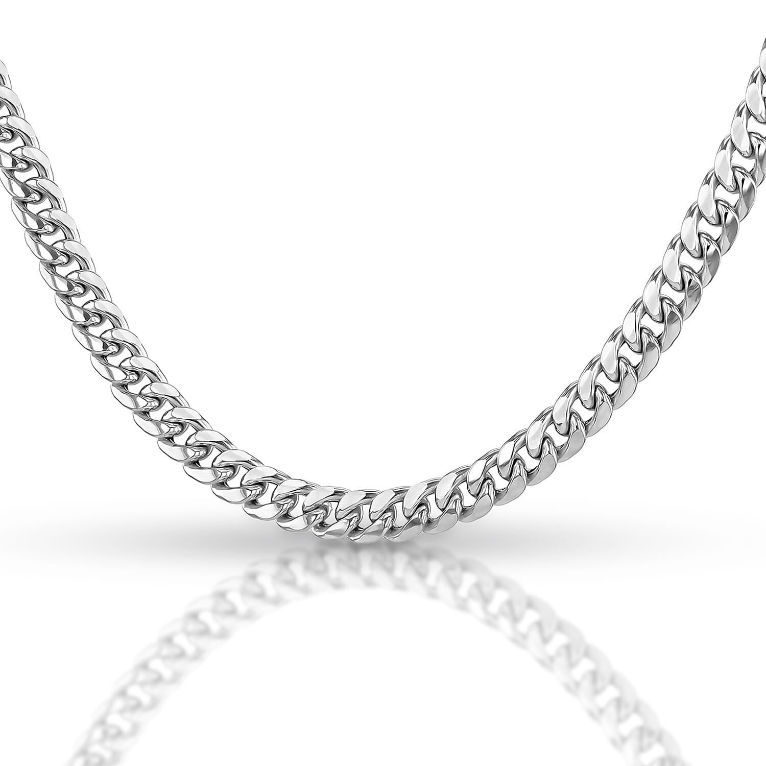 Rounded Cuban Chain 20 Inch in Sterling Silver 7567490 0