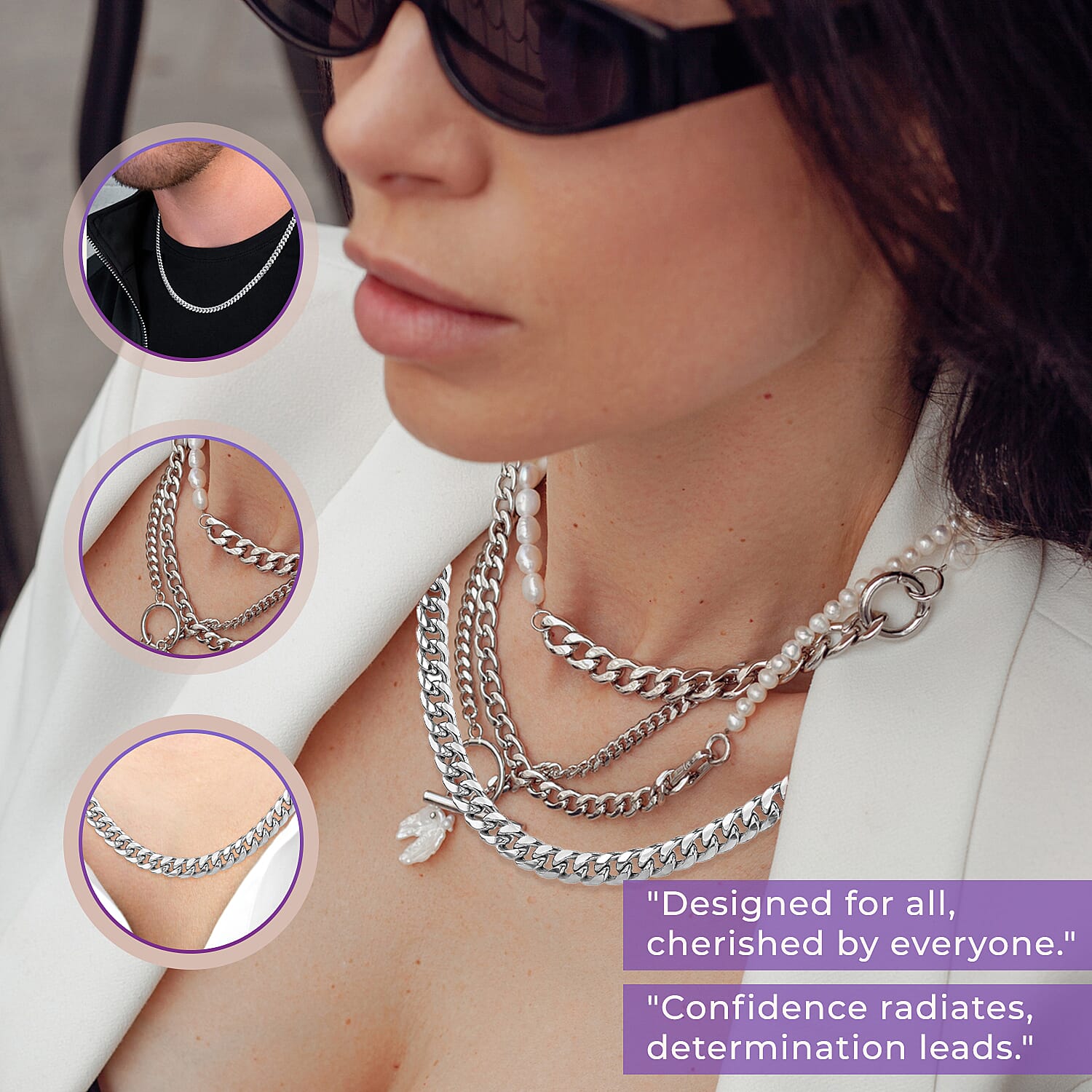 Rounded Cuban Chain 20 Inch in Sterling Silver 7567490 3