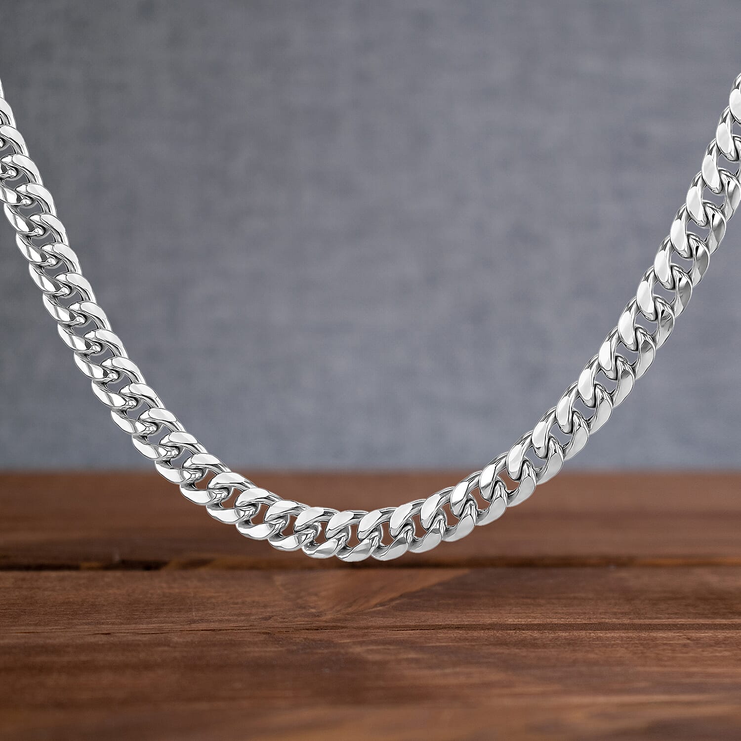 Rounded Cuban Chain 20 Inch in Sterling Silver 7567490 4