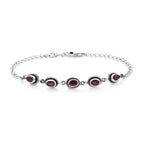African Ruby Bracelet (Size 7.5 with 0.5 inch Ext.) in Sterling Silver 3.33 Ct.