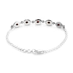 African Ruby Bracelet (Size 7.5 with 0.5 inch Ext.) in Sterling Silver 3.33 Ct.