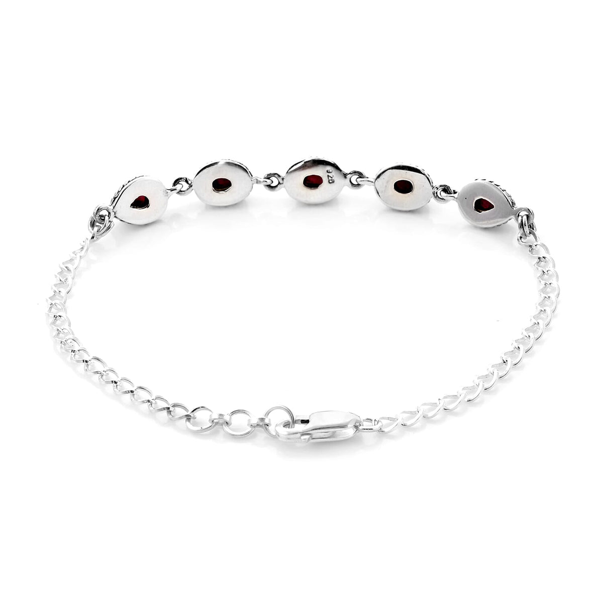 Royal Bali 3.34 Ct. Ruby Chain Bracelet in Sterling Silver 7.5 Inches 6041669 2