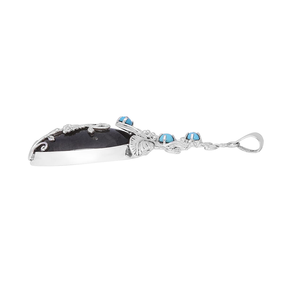 Royal Bali 95.68 Carat Labradorite and Sleeping Beauty Turquoise Pendant in Sterling Silver 6511289 1