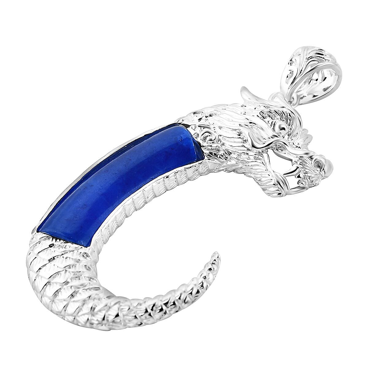 Royal Bali Collection Blue Colour Jade Garuda Pendant in Sterling Silver 10.50 ct V32711539 7