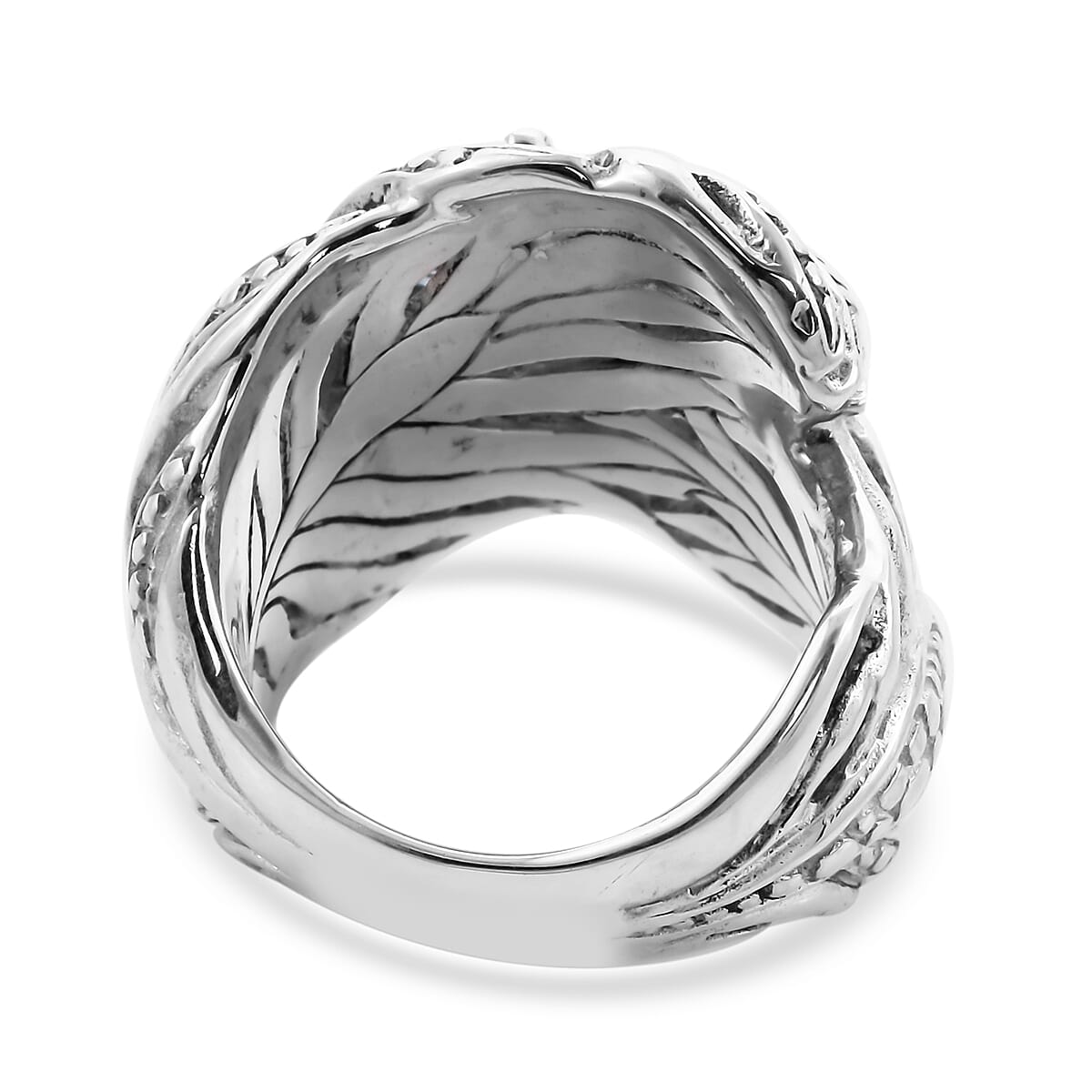 Royal Bali Collection 2.77 Carat Natural Blue Ratnagiri Zircon Feather Design Ring in Sterling Silver 6032539 5