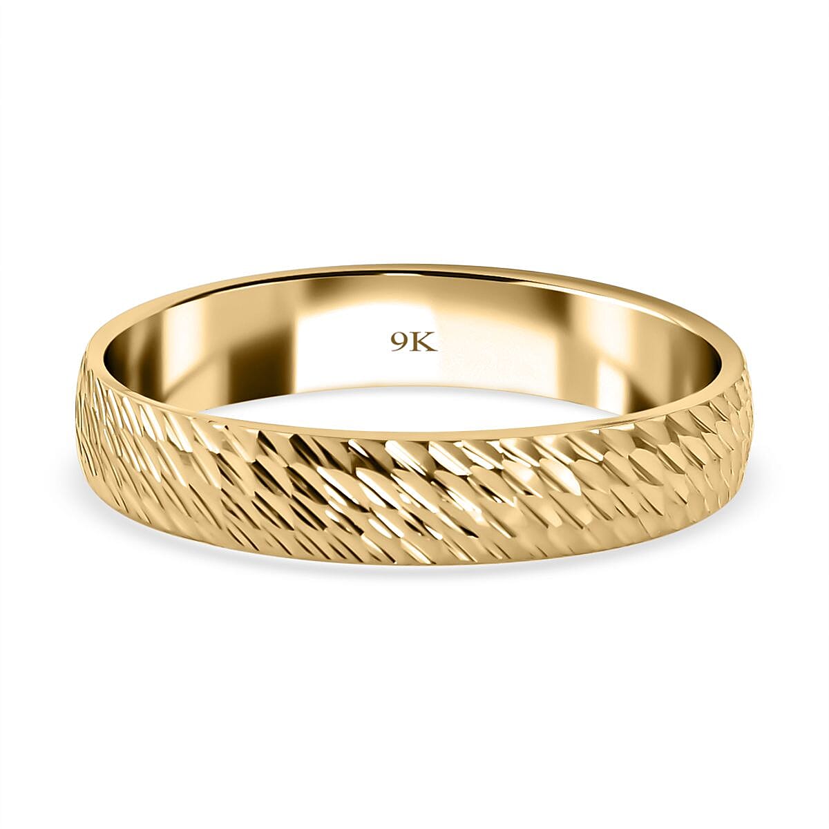 Royal Bali Collection 9K Yellow Gold Diamond Cut Band Ring 6252147 0