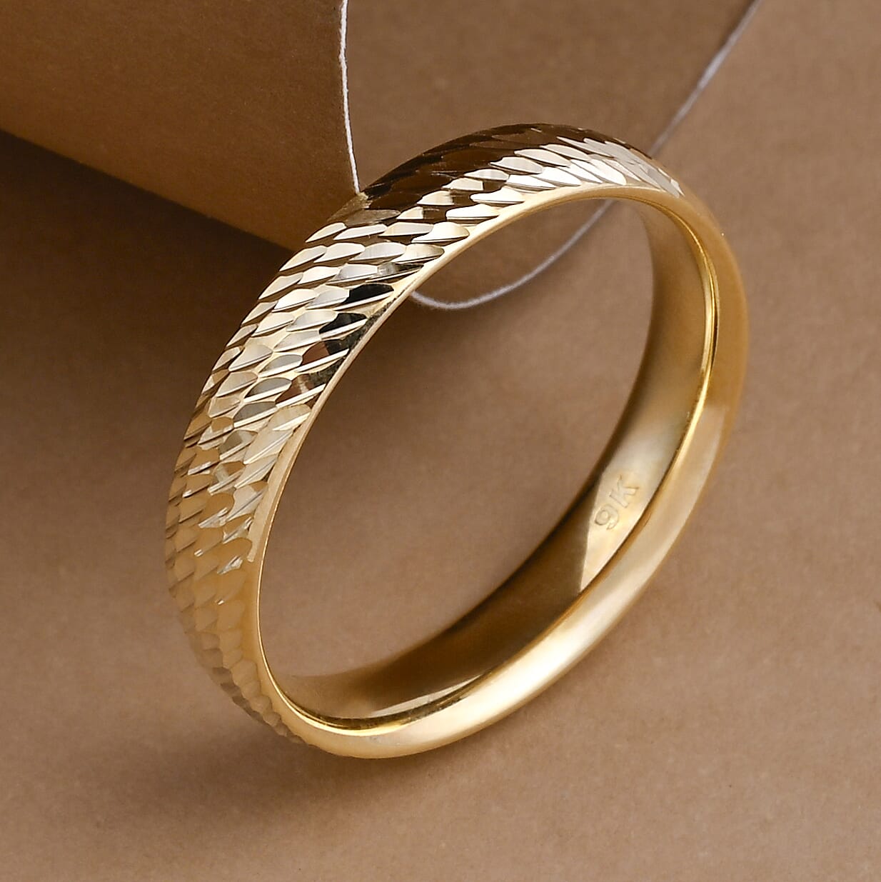 Royal Bali Collection 9K Yellow Gold Diamond Cut Band Ring 6252147 2