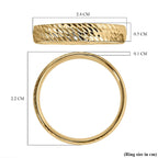 Royal Bali Collection - 9K Yellow Gold Diamond Cut Band Ring