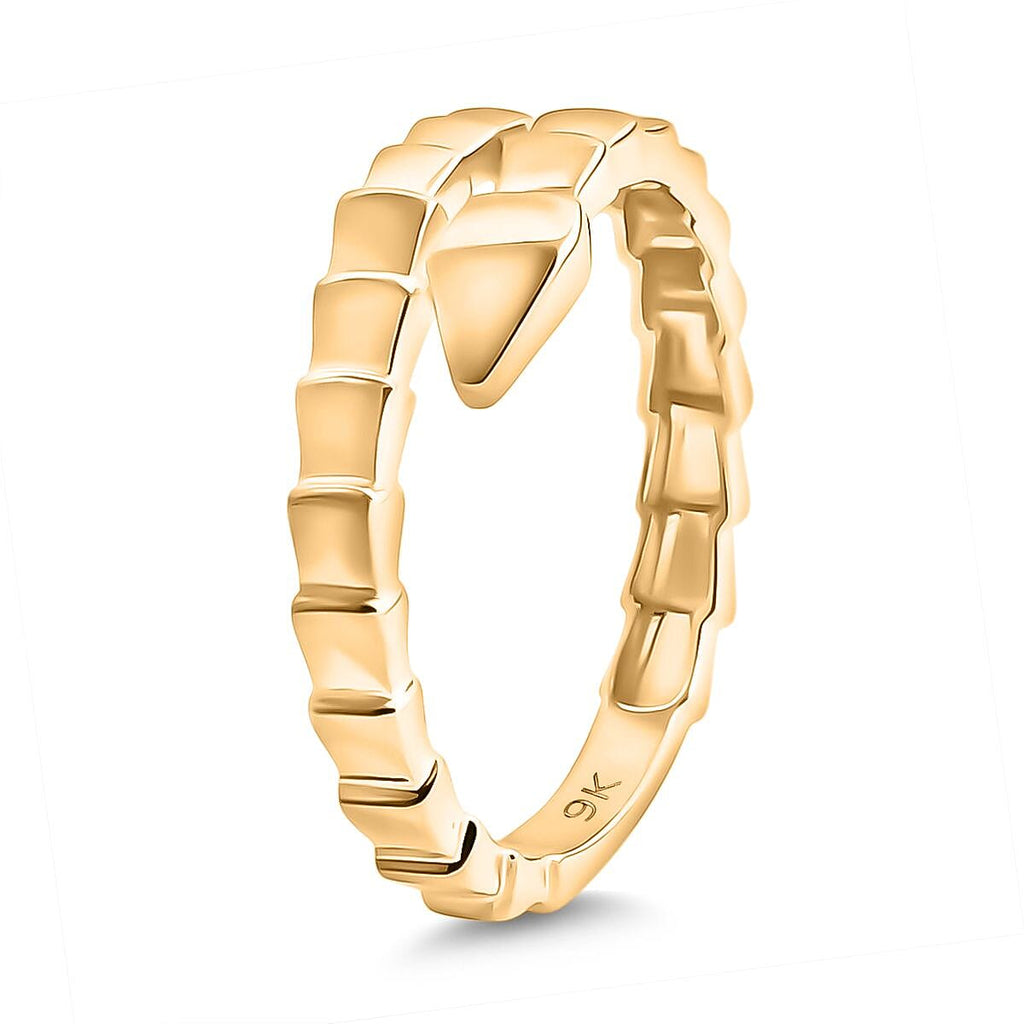 Designer Inspired One Time Deal - 9K Yellow Gold Serpent Ring, Gold 2.10 Gms.
