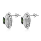 Royal Bali Collection - AA Chrome Diopside Earrings (with Push Back) in Sterling Silver 1.72 Ct.