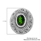 Royal Bali Collection - AA Chrome Diopside Earrings (with Push Back) in Sterling Silver 1.72 Ct.
