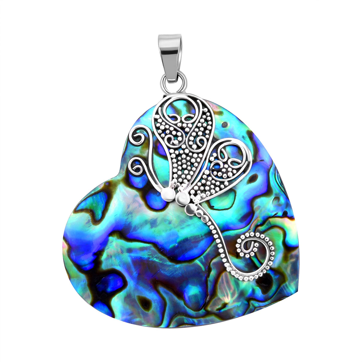 Royal Bali Collection Abalone Shell Heart Pendant in Sterling Silver 3625325 0