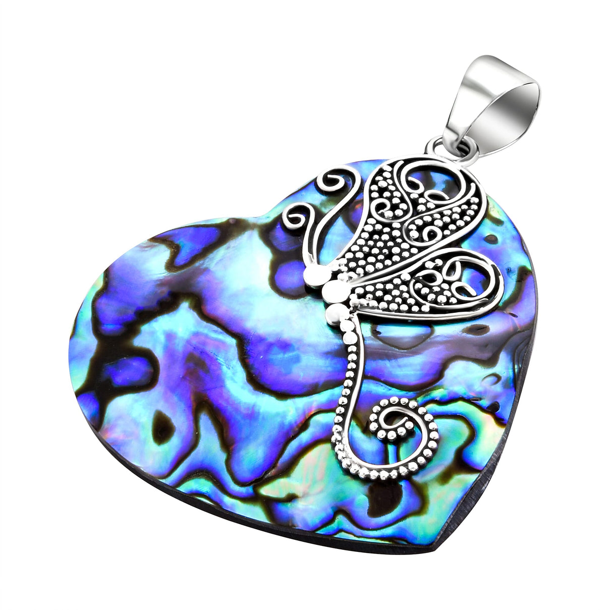 Royal Bali Collection Abalone Shell Heart Pendant in Sterling Silver 3625325 3