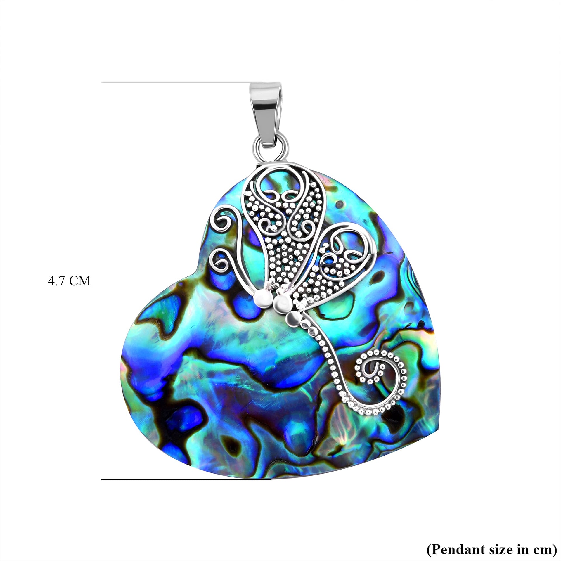 Royal Bali Collection Abalone Shell Heart Pendant in Sterling Silver 3625325 5