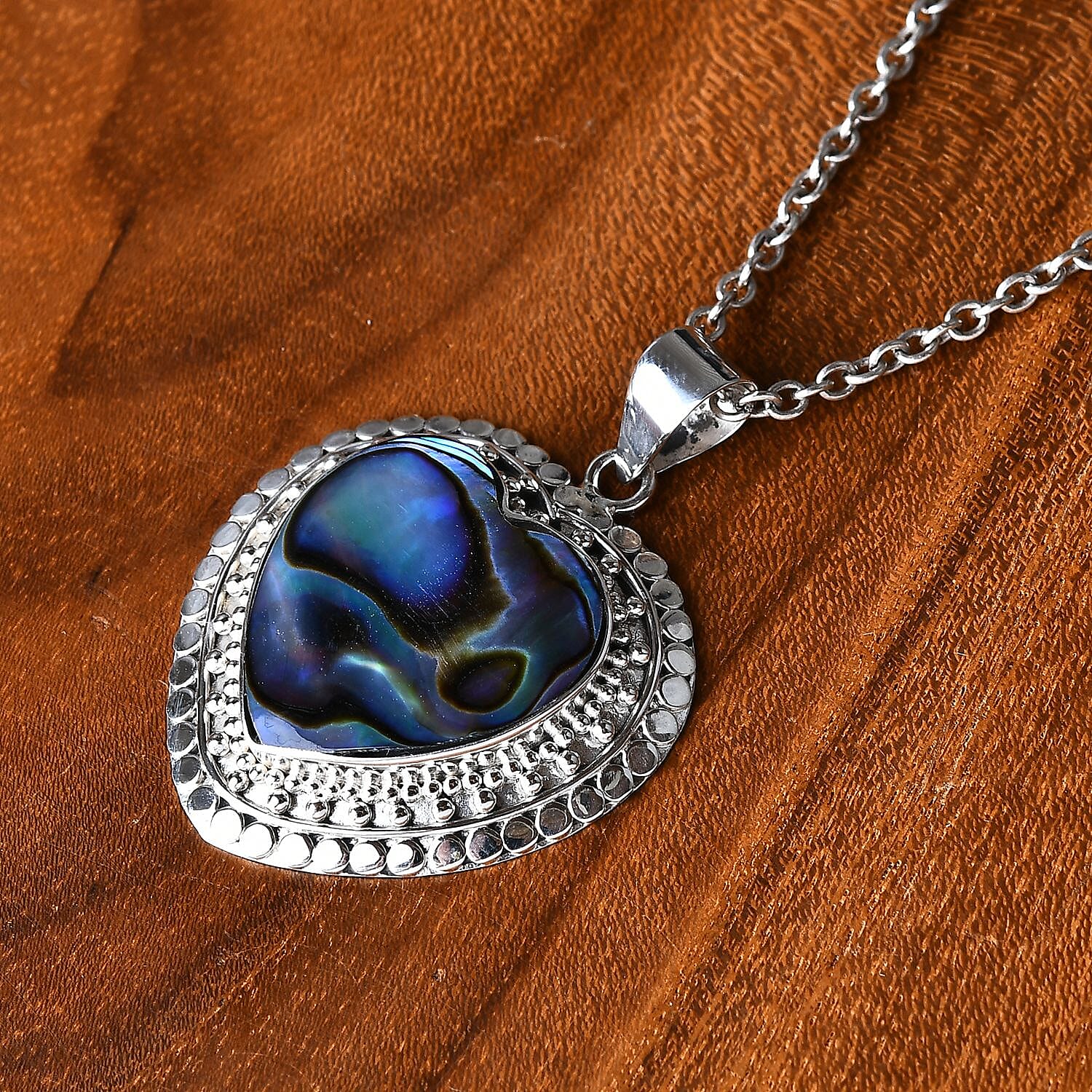 Royal Bali Collection Abalone Shell Heart Pendant in Sterling Silver 5.40 Ct. 2480535 3