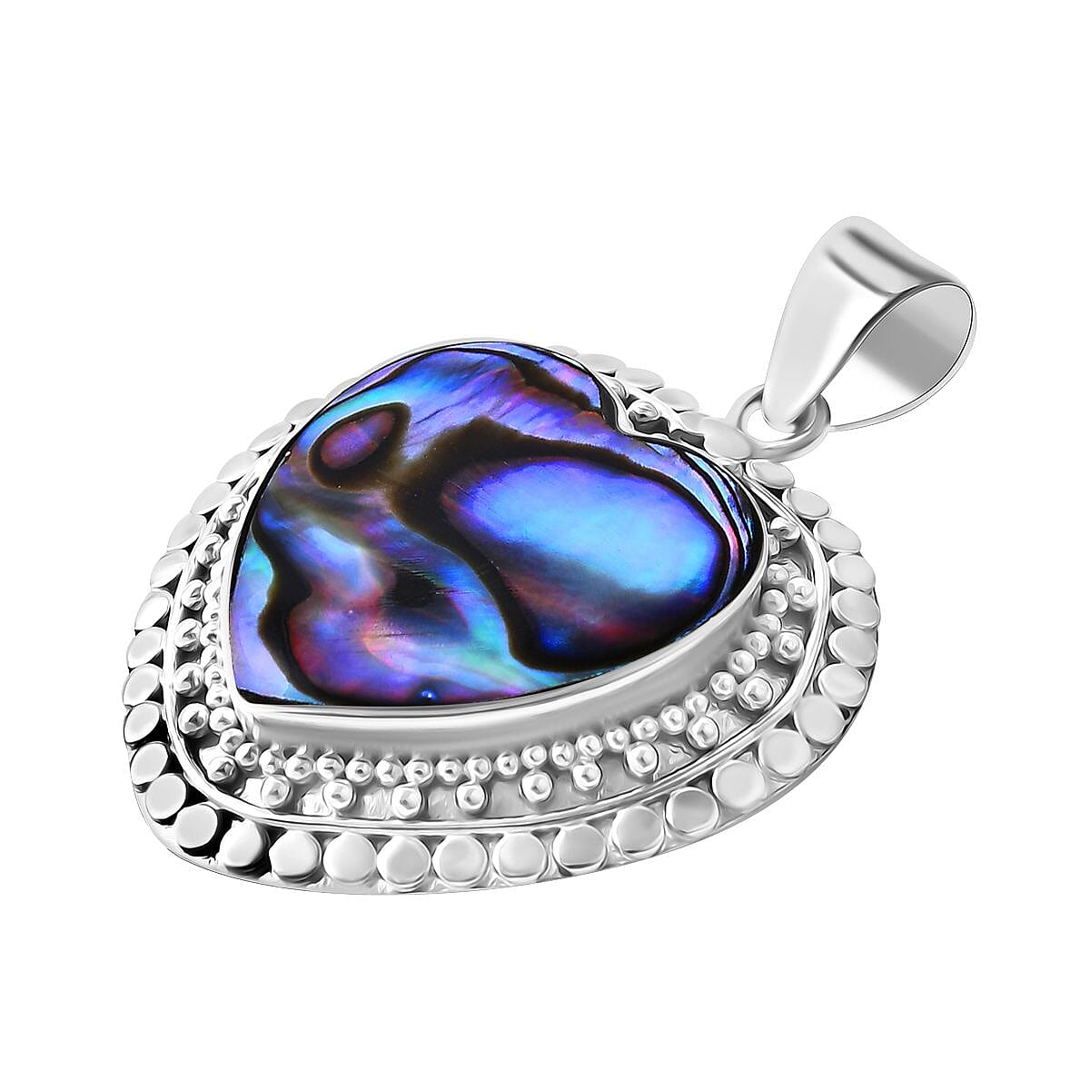 Royal Bali Collection Abalone Shell Heart Pendant in Sterling Silver 5.40 Ct. 2480535 4