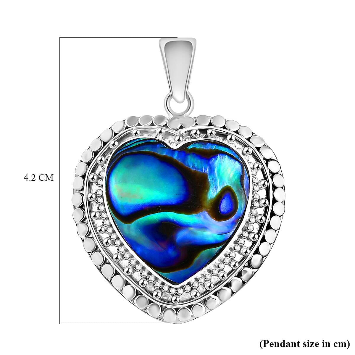 Royal Bali Collection Abalone Shell Heart Pendant in Sterling Silver 5.40 Ct. 2480535 6
