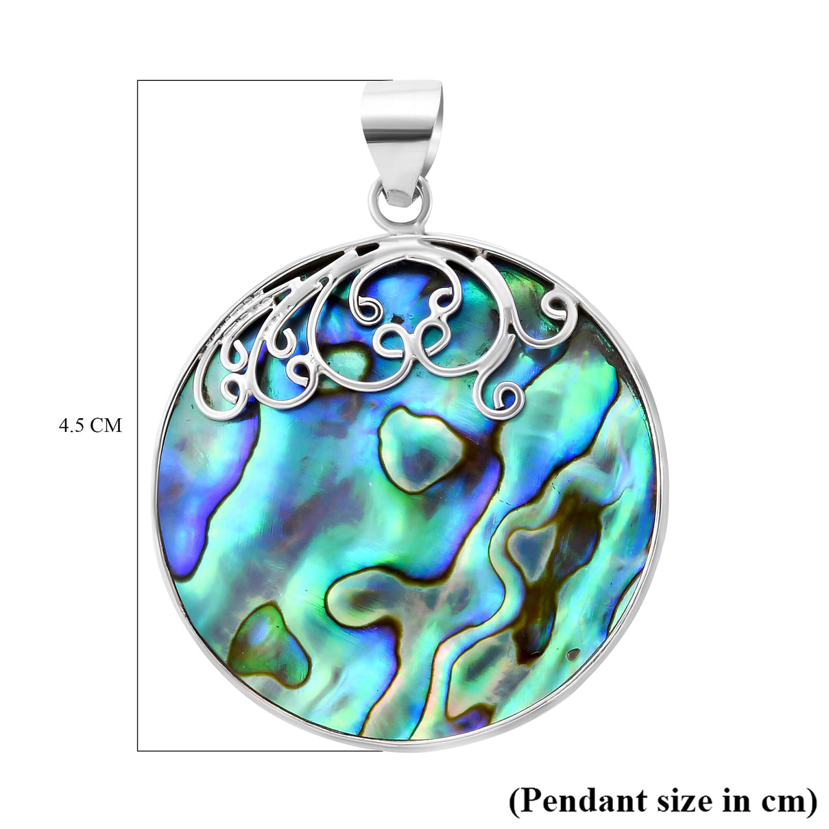 Royal Bali Collection Abalone Shell Round Pendant in Sterling Silver 3622326 6