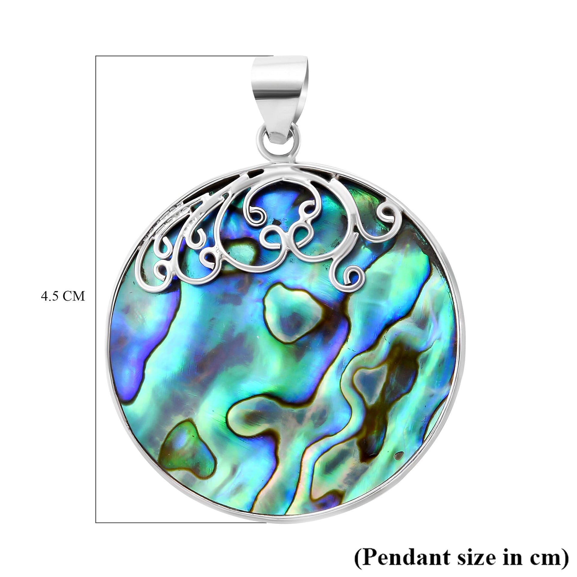 Royal Bali Collection Abalone Shell Round Pendant in Sterling Silver 3622326 6