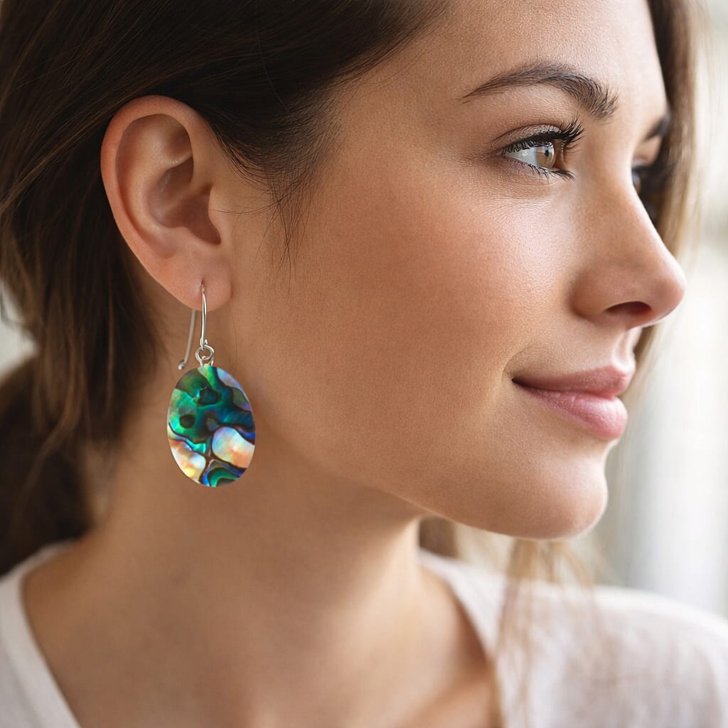 Royal Bali Collection - Abalone Shell Sterling Silver Earring with Hook 7.81 Ct. 8514016 2