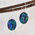 Royal Bali Collection - Abalone Shell Sterling Silver Earring with Hook 7.81 Ct.