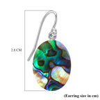Royal Bali Collection - Abalone Shell Sterling Silver Earring with Hook 7.81 Ct.