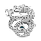 Royal Bali Collection - Arizona Sleeping Beauty Turquoise Dragon Pendant in Sterling Silver, Silver Wt. 7.60 Gms