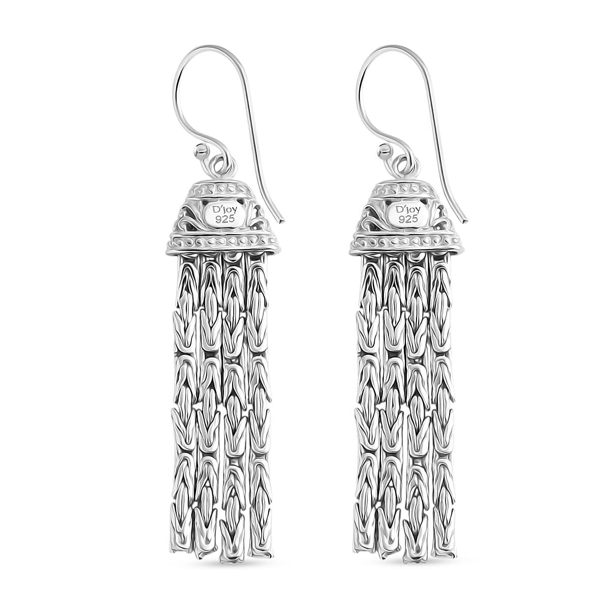 D'joy Royal Bali Collection Handmade Borobudur Tassel Earrings with Hook in Sterling Silver 8237045 4