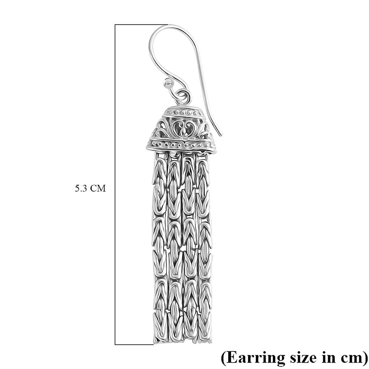 D'joy Royal Bali Collection Handmade Borobudur Tassel Earrings with Hook in Sterling Silver 8237045 5