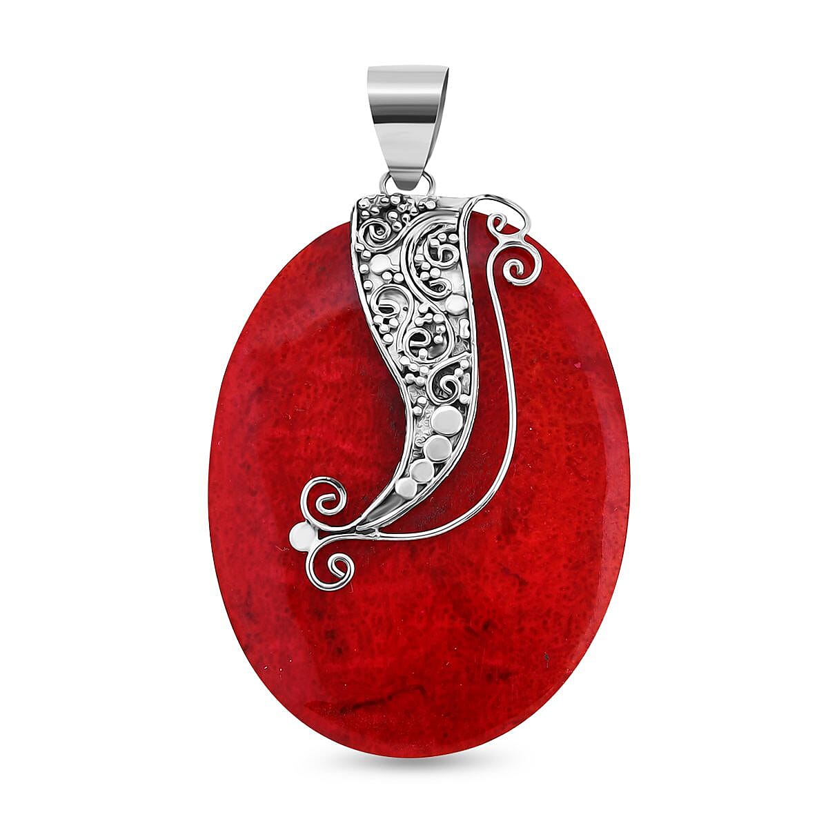 Royal Bali Collection Coral Pendant in Sterling Silver 16.98 Ct. 1093865 0