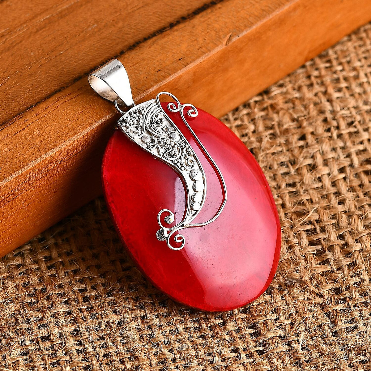 Royal Bali Collection Coral Pendant in Sterling Silver 16.98 Ct. 1093865 1