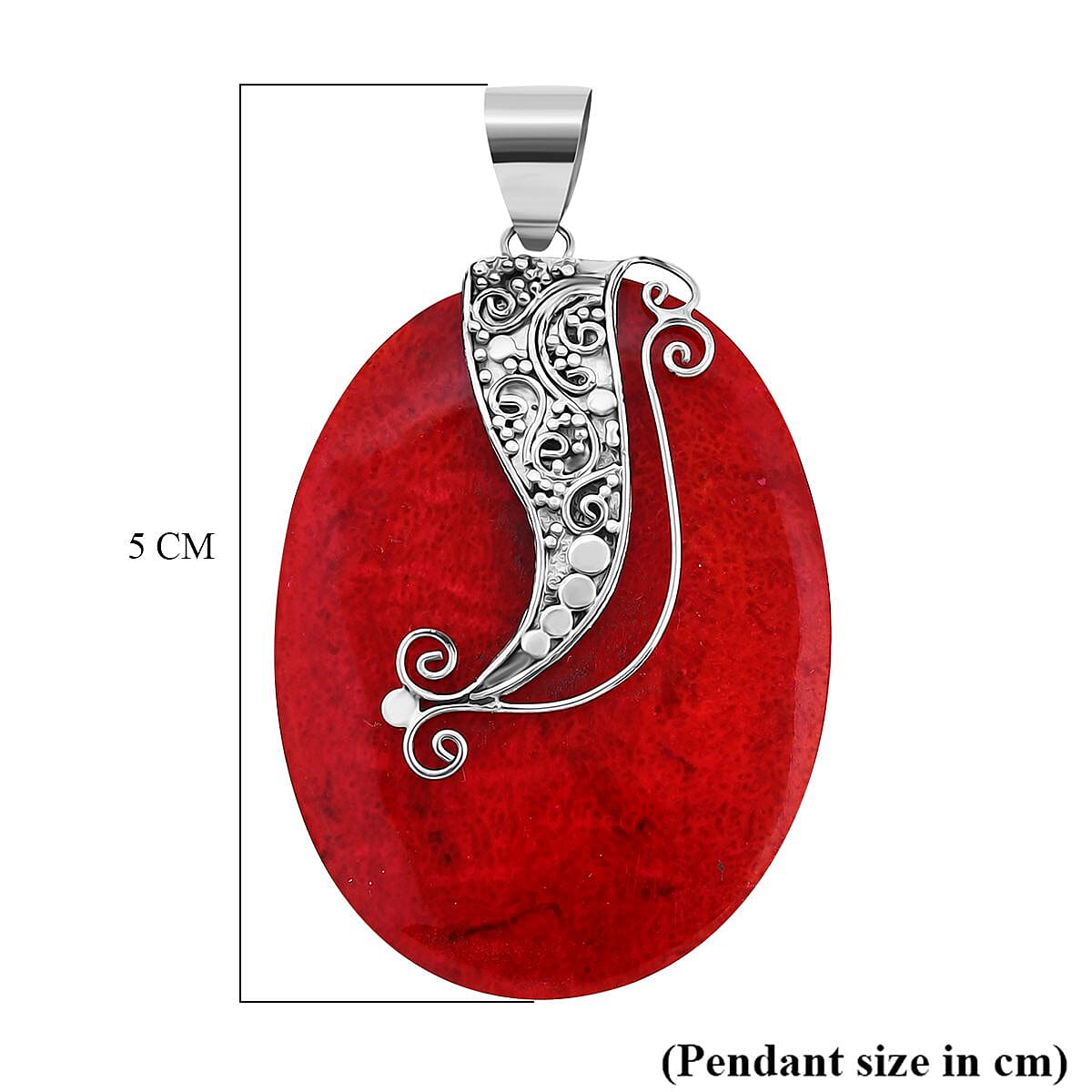 Royal Bali Collection Coral Pendant in Sterling Silver 16.98 Ct. 1093865 5