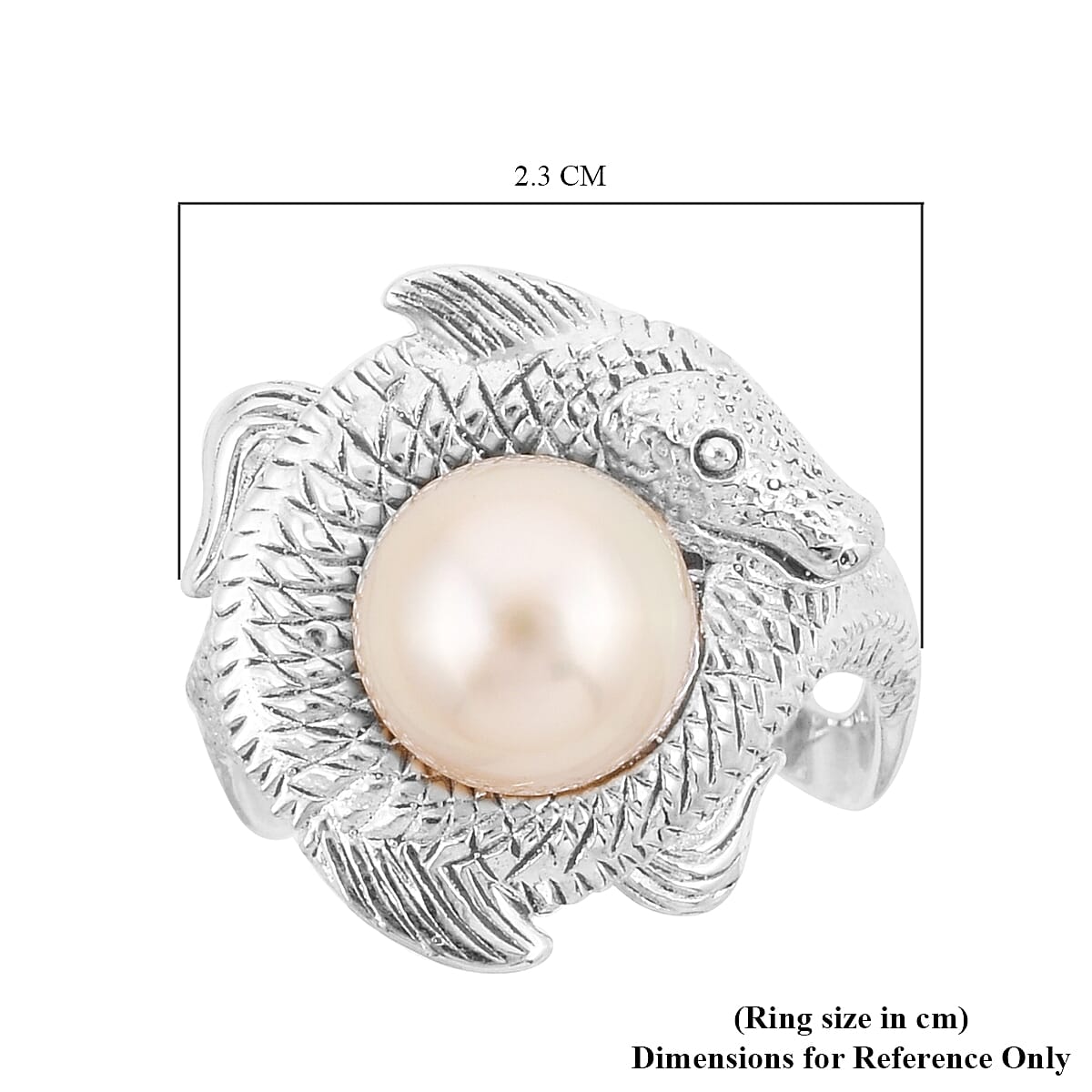 Royal Bali Collection 5 Ct South Sea Pearl Fish Ring in Sterling Silver 6249864 5