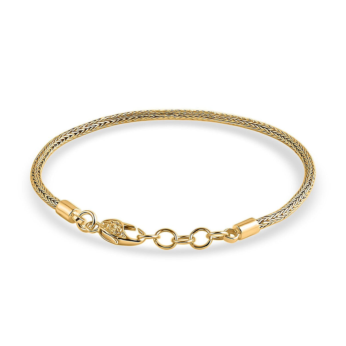 D'Joy 22K Vermeil Yellow Gold Plated Sterling Silver Tulang Naga Bracelet (Size - 8) with Clasp V32521020 3
